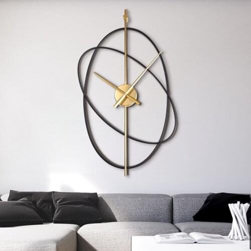 Creative Luxury Iron Wall Clock Industrial Design Nordic Wall Clock Bedroom New Quartz Zegar Scienny Dining Room Decor EB5WC