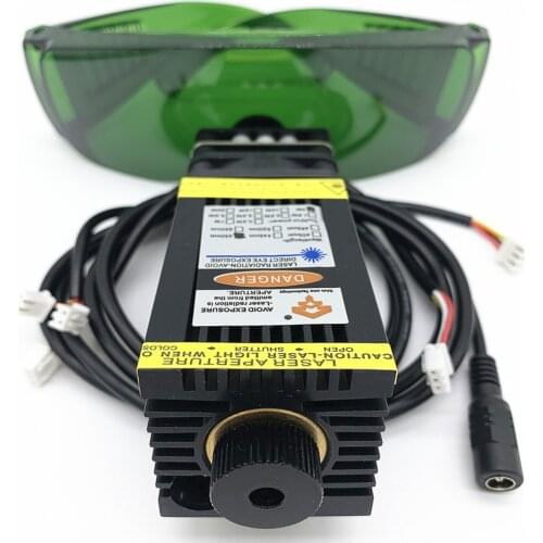 7W laser head, actual power. Actual wattage, blue laser module, can engrave stainless steel, high light transmittance