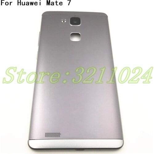 Metal Battery Door Back Cover Housing Case For Huawei Mate 7 With Camera Lens+Power Volume Buttons