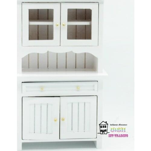 1:12 Dollhouse miniature Dolls Furniture 6.5" White European style multi-layer drawer cabinet