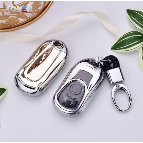 Plating Soft TPU+PC Car Remote Key Case Cover Holder For Buick Encore Envision GL6 GL8 New Lacross Regal Verano For Opel Astra