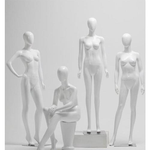 New Style White Color Mannequin Female Gloss White Model Made In China