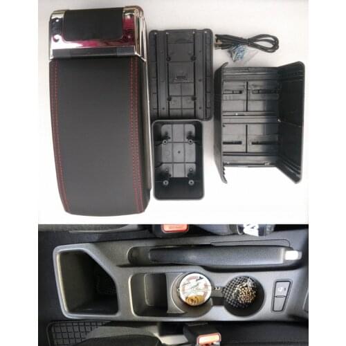 For Hyundai I20 armrest box central Store content Storage box hyundai armrest box with cup holder ashtray USB interface