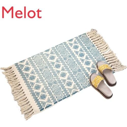 European Retro Simple All Cotton Minimalist Living Room Bedroom Carpet Home Decoration Carpet living room rug