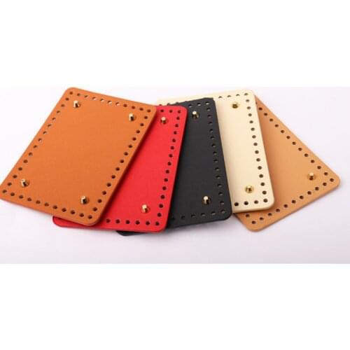 Rectangle PU Leather Handbag Bottom Nail Accessories New DIY Woven Bag 18 X13cm Square Bottom Accessories Diy Shoulder Bag