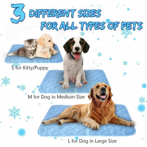 Self-Cooling Gel Pet Dog Mat For Floor Bed Cool Dog Cushion Pad Indoor Outdoor S M L