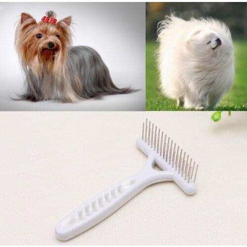 T84E Pet Cat Dog Thick Long Short Hair Fur Shedding Remove Grooming Rake Comb Brush