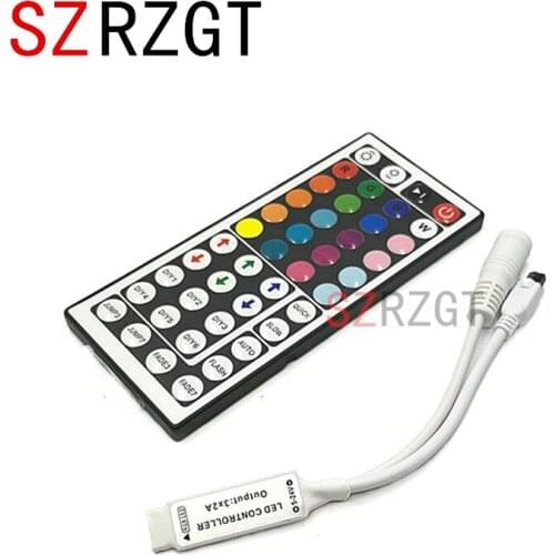 SZRZGT DC5-24V 44Key Mini IR Remote Controller With Mini Receiver For 3528/5050 RGB LED Strip Light /Led Tape Controller
