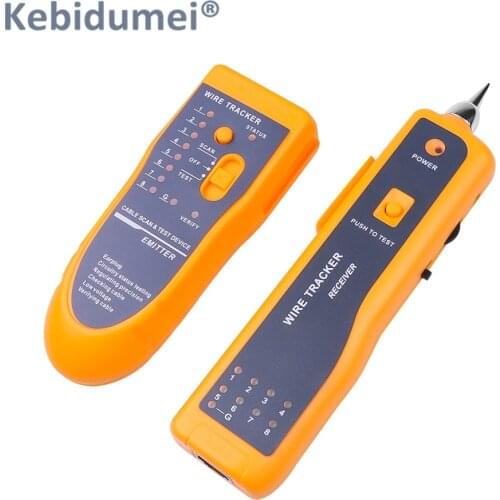 Kebidumei RJ11 RJ45 Cat5 Cat6 Telephone Wire Tracker Tracer Toner Ethernet LAN Network Cable Tester Detector Line Finder