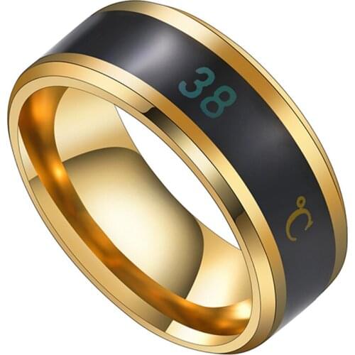 Creative Men Women Temperature Emotion Feeling Rings Titanium Steel Finger Knuckle Ring Jewelry Gift