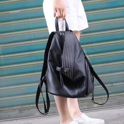 Unique Girls Love High Quality First Layer Cowhide Backpack Soft And Fashion Practical Travel Shopping Women Shoulder Bag