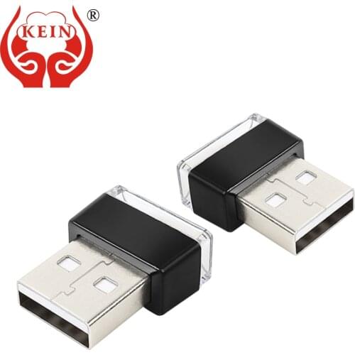 KEIN 1pcs Car Interior Usb Light Mini Atmosphere Lights USB Cigarette Lighter Auto Parts Decorative Emergency LED Night Lamp