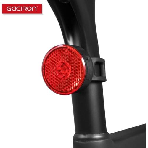 GACIRON Smart Warning Light Bicycle Rear Light 10 Lumen USB Rechargeable Bike Tail light Safety Cycling Bicycle Lamp Accessories