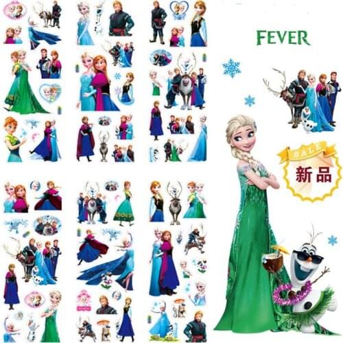 10 Sheets/set Disney doll Frozen toys anna and elsa Princess scrapbooking kids rooms diary notebook decoration toy 3D stickers
