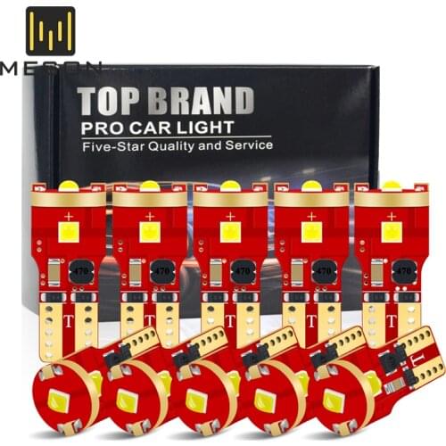 10PCS T10 W5W 3030 LED 3smd 194 168 501 Canbus Bulb Interior Light Car Reading Wedge Parking License Plate Door Lamp 12V