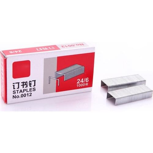 1000 pcs Per Box Metal Staple For 12# 24/6 Speciality Stapler Office Binding Supplies