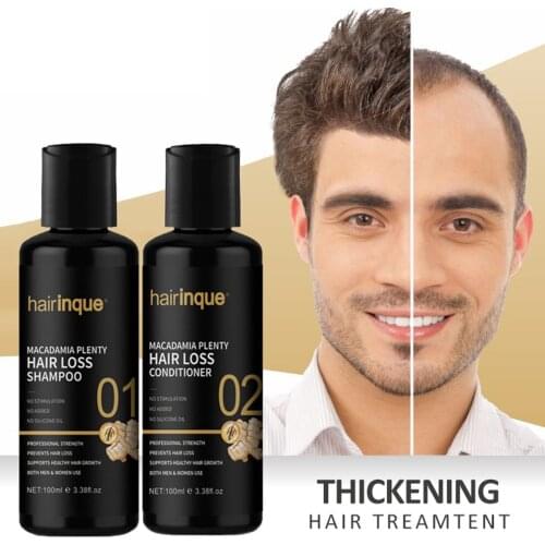 2 Bottles/Set Hair Growth Shampoo Conditioner Thickener Anti Hair Loss Care Serum Oil Ginger Extract Biotin Conditioner