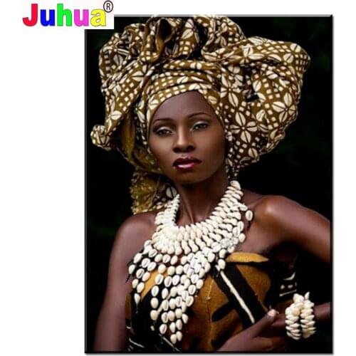 5d rhinestone diamond painting Traditional clothing African Woman Wall Picture diamond mosaic full diamond embroidery art J141