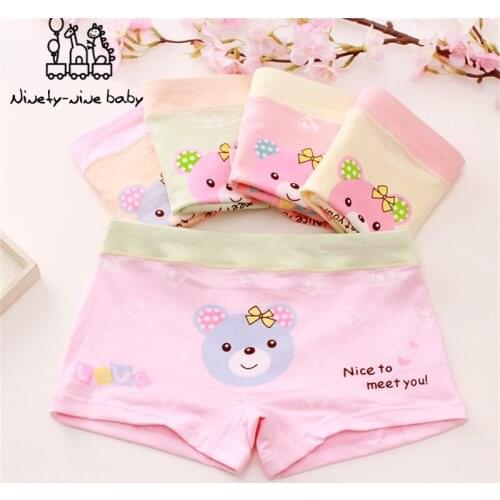 6Pcs/set Baby Girl Panty Cotton Girls Boxer Underwear Kids Cute Cartoon Comfortable Panties for girls Breathable Underpants