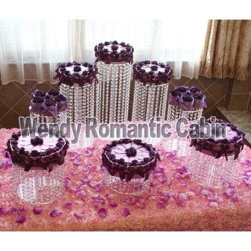 8pcsWedding Crystal Cake Stands - Transparent Cupcake Stands - Wedding party Centerpiece - Wedding Decoration