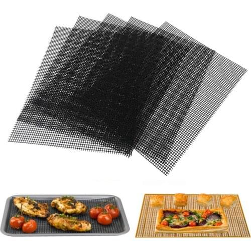 Non-stick BBQ Mesh Grilling Mat Barbecue Baking Pad Reusable Mat for Outdoor Picnic Cooking BBQ Grill Accessories 2pcs/lot
