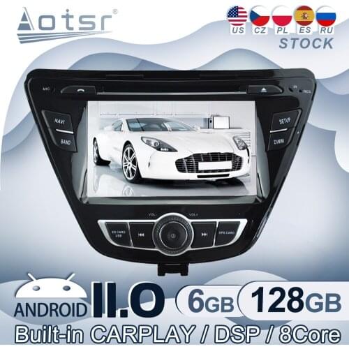 Android 11 For Hyundai Elantra 2014 Car Radio GPS Navigation Multimedia Video Player Stereo Audio Head Unit CD Player