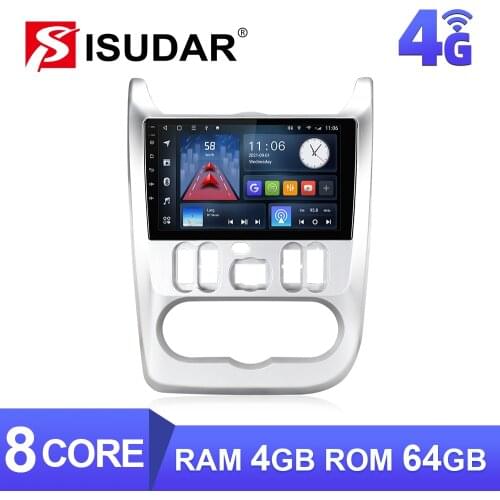 ISUDAR V57S Android Car Radio For Renault Logan 1 Sandero Lada Lergus largus Dacia Car Multimedia Player GPS Stereo System FM