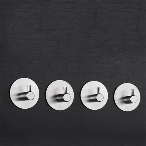 Bath Towels Keys Coat Hook Stainless Steel Wall Hooks Home Kitchen Wall Rack Strong Adhesive Wall Hook Adhesive Hook