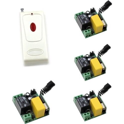 Wireless Remote Control Switch Remote Light Power Switch Remote ON/OFF AC 220V 1CH 10A Relay Wireless Receiver Transmitter