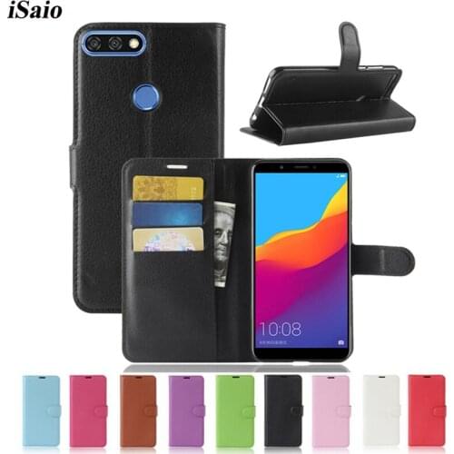 For Huawei Y7 Prime 2018 Wallet Case Leather Cover for Huawei Honor 7C Flip Phone Case Luxury PU Leather Stand Card Holder 5.99"