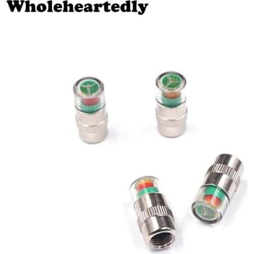 4PCS/Lot 2.4 Bar Car Auto Tire Pressure Alarm Monitor Valve Stem Caps Cover Sensor Indicator Alert Tyre Air gauge Warning Device