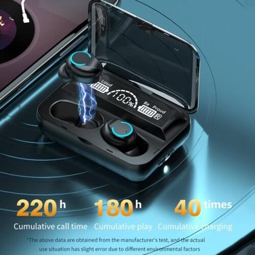 F9-47 Tws With Touch Control Function, Waterproof And Noise-Reducing Flashlight Sports In-Ear Headphones, Bluetooth