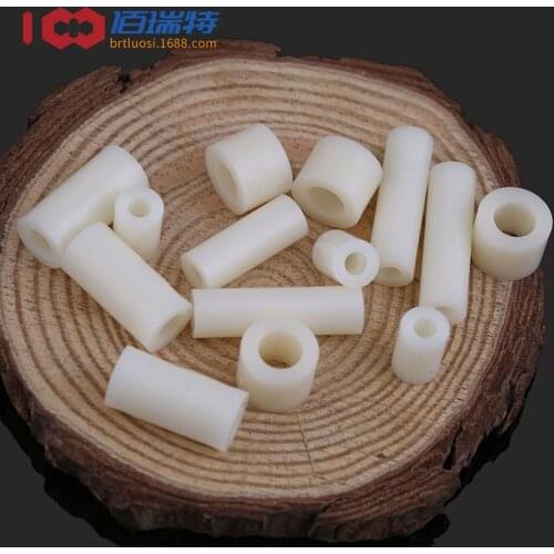 Insulation column plastic cushion column straight through column nylon sleeve ABS gasket round hole pillar spacer M3M4 200PCS