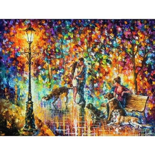 JMINE Div 5D love Street kiss Full Diamond Painting cross stitch kits art High Quality Scenic 3D paint by diamonds