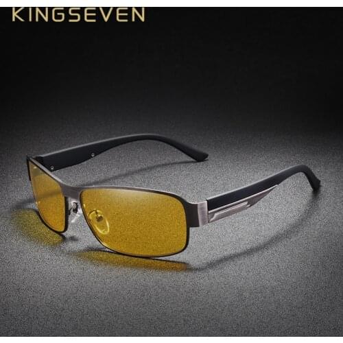 KINGSEVEN Night Vision Glasses Brand Design Polarized Sunglasses Women Men Driving Anti-Glare Goggles