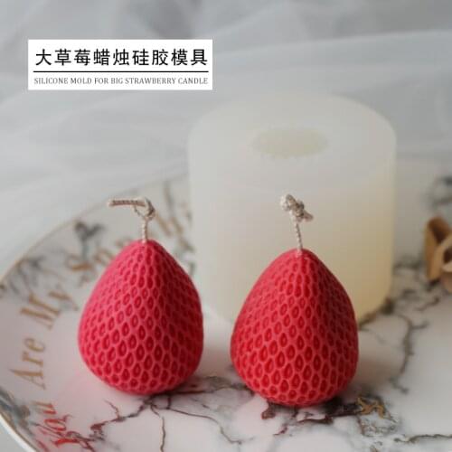 Big Strawberry Candle Mold simulation Strawberry Candle Silicone Mold Chocolate Mold DIY Soap Mold