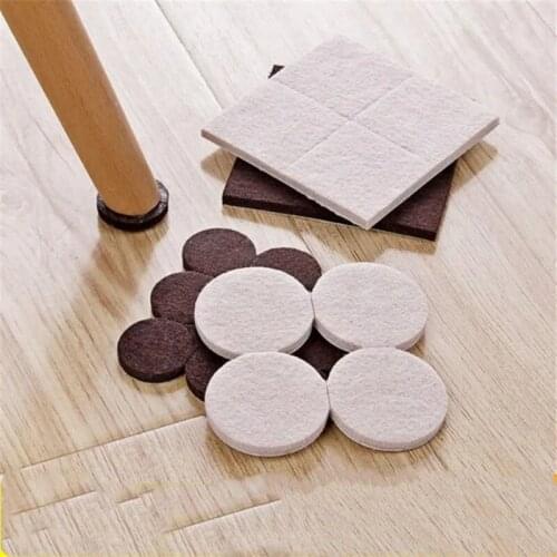 Leg Caps Anti-Slip Felt Chair Leg Pads Floor Protectors Furniture Legs Table Leg Covers Self-Adhesive Round Square Bottom Pads