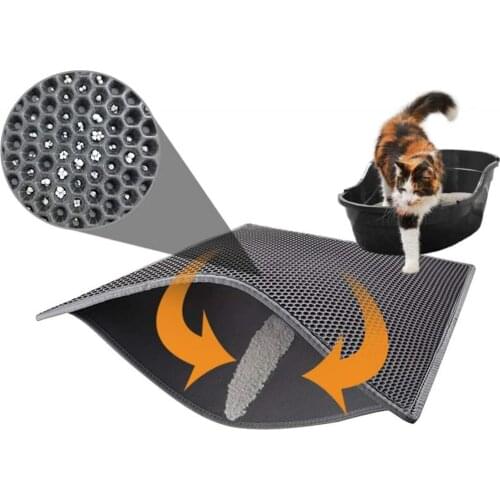 Cat Litter Trapper Mat Folding Waterproof Honeycomb Sifting Pad Protect Floor and Carpet Eco-friendly Light Weight EVA Foam