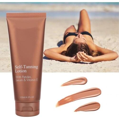 125ml Self Tanning Cream Stay Bronze Self Sun Tan Tanning Enhance Day Tanning Cream Face Body Bronzer Sunscreen Tanner Lotion