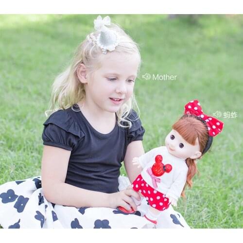 Lovely 32cm Baby reborn talking girl doll full vinyl BJD SD princess doll toys gift bebe reborn children gift