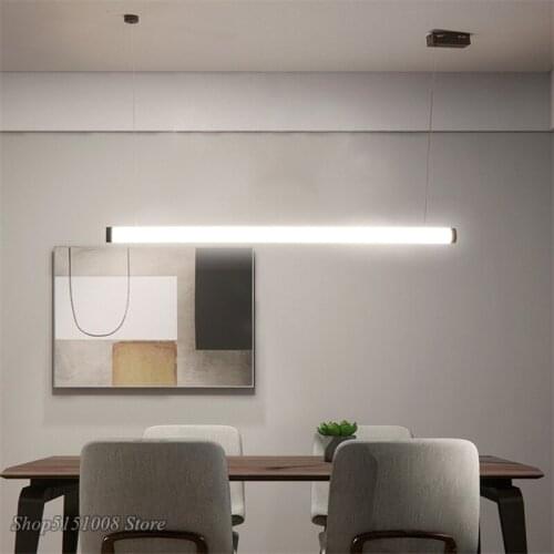 Minimalist Strip Pendant Lights Living Room Bedroom Bedside Lamp Nordic LED Line Hanging Lamparas Techo Colgante Modern Fixtures