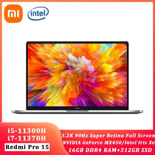 Xiaomi Laptop RedmiBook Pro 15 i7-11370H 16GB DDR4 RAM 512GB SSD 15.6 Inch 3.2K Super Retina Full Screen Notebook computer