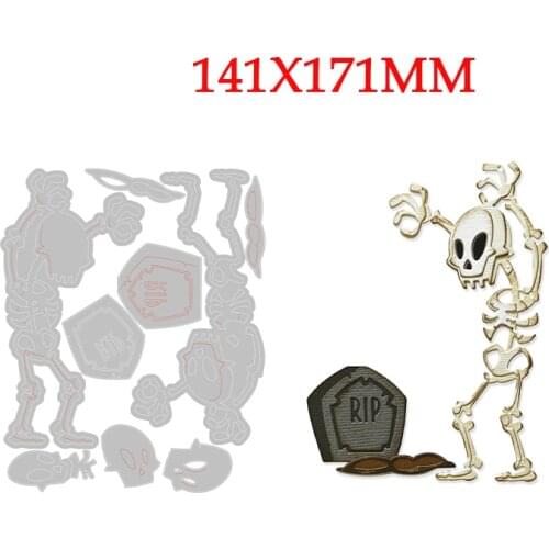 New Arrival Halloween Skeleton Metal Cutting Dies and Stamps for DIY Scrapbooking photo album Decorative Embossing Paper Cards