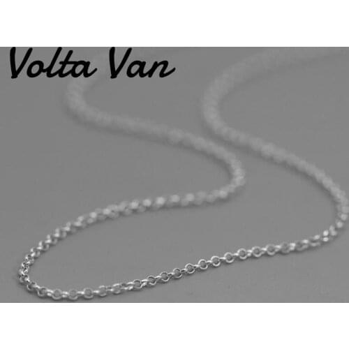 Volta Van Elegant Chains Necklaces 925 Sterling Silver 2021 New Jewelry Trendy Geometric All-Match Concise Silver Necklace