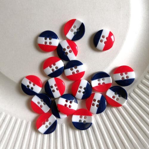 SHINE Resin Sewing Button Scrapbooking Round Stripe 4 Holes 12.5mm Dia. 50 PCs Costura Botones decorate bottoni botoes