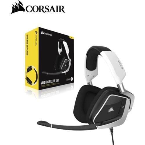 CORSAIR VOID RGB ELITE USB wired/wireless gaming headset headset Surround Sound & HD Microphone Gaming Overear Laptop Tablet