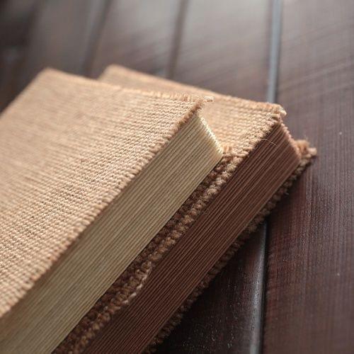 Retro Linen Raw Edge Notebook Blank Creative Literary Handmade Notebook Diy Cut Graffiti Note Note Hand Book