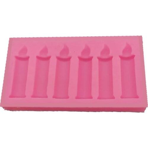 New Christmas Candle Shape Silicone Cake Moulds As Fondant Cake Decoration Tools For Soap Chocolate Baking Accessories E995