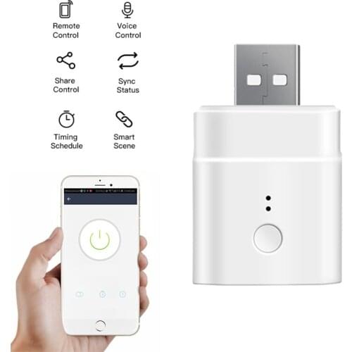 SONOFF Micro USB White Wifi Smart Adaptor 5V Wireless Charge Adaptor Voice Control Work With Alexa Google Home Hot Sale