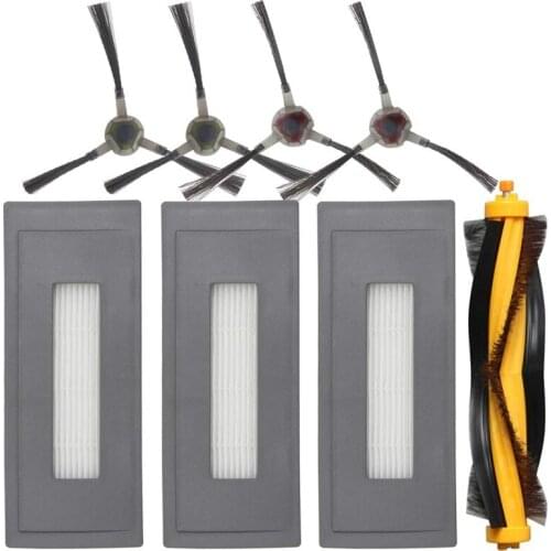 Replacement Accessories Kit Compatible For Ecovacs Deebot Ozmo 930 Robotic Vacuum Cleaner, 1 Main Brush 3 High Efficiency Filter